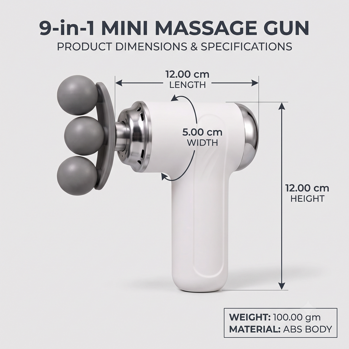 9-in-1 Mini Massage Gun Portable Electric Muscle Massager