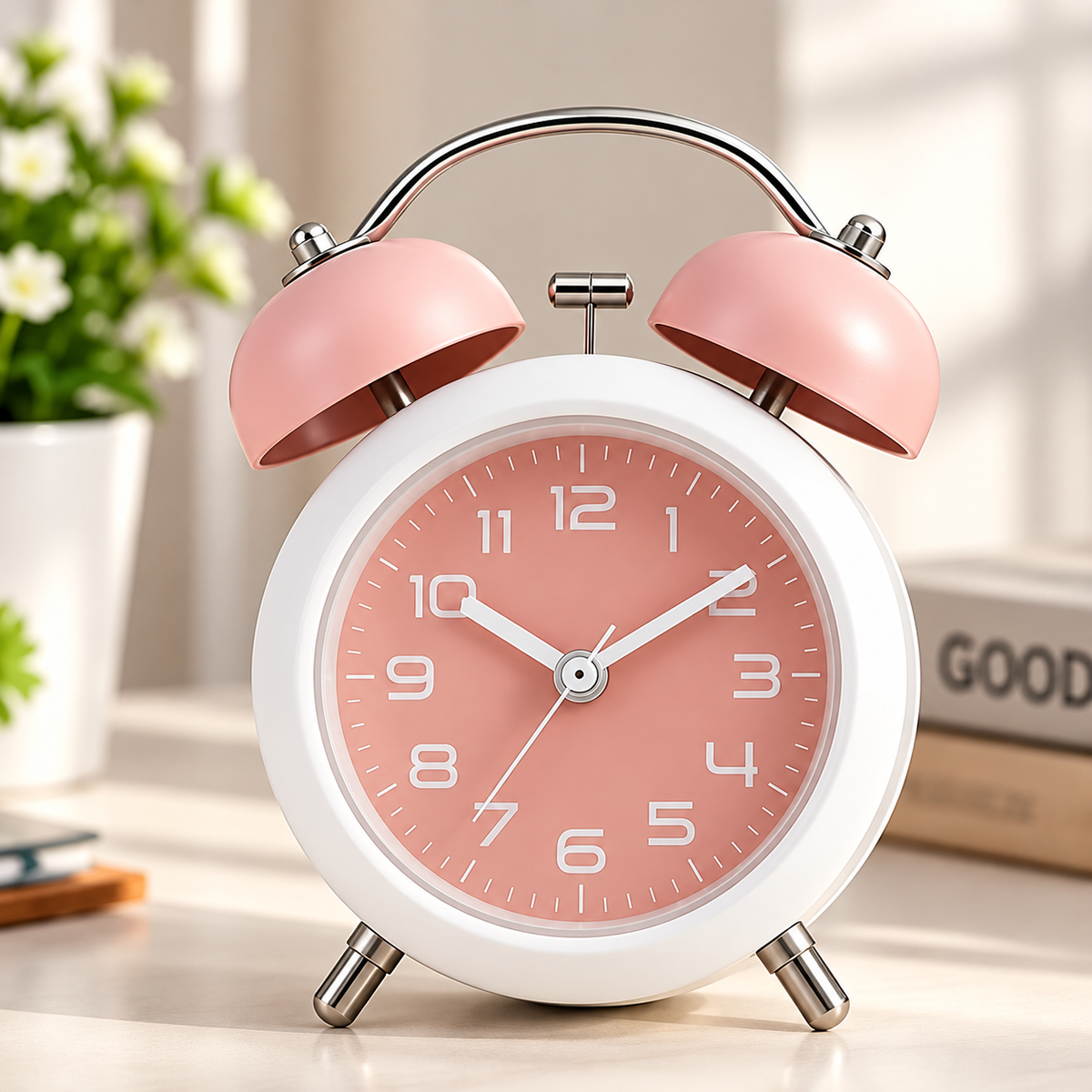 Vintage Twin Bell Metal Alarm Clock