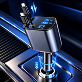 120W Retractable Car Charger with 4-in-1 Charging