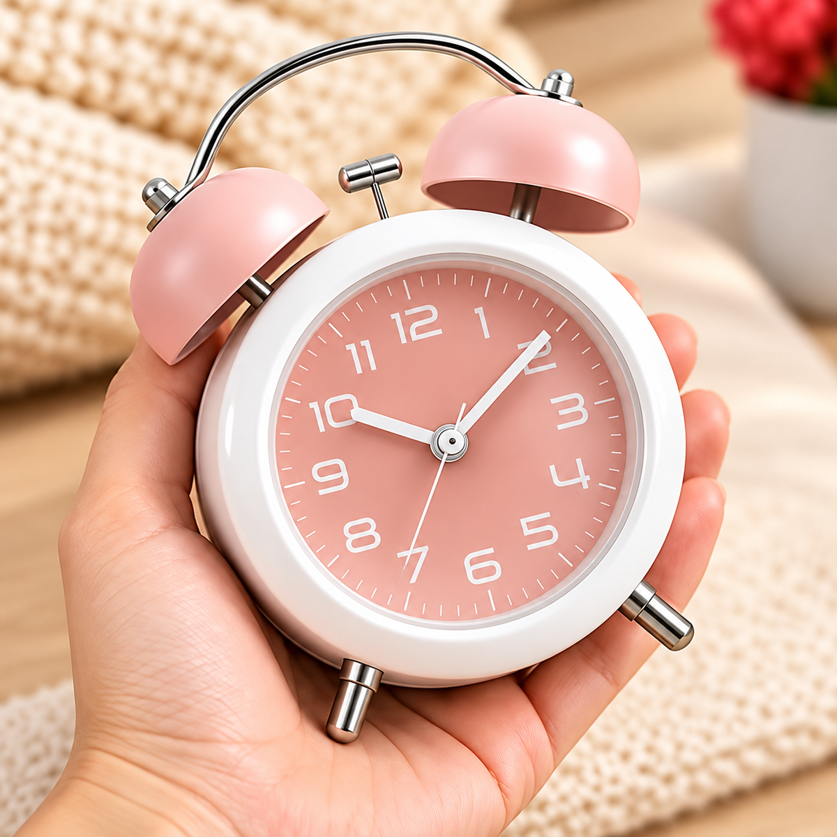 Vintage Twin Bell Metal Alarm Clock