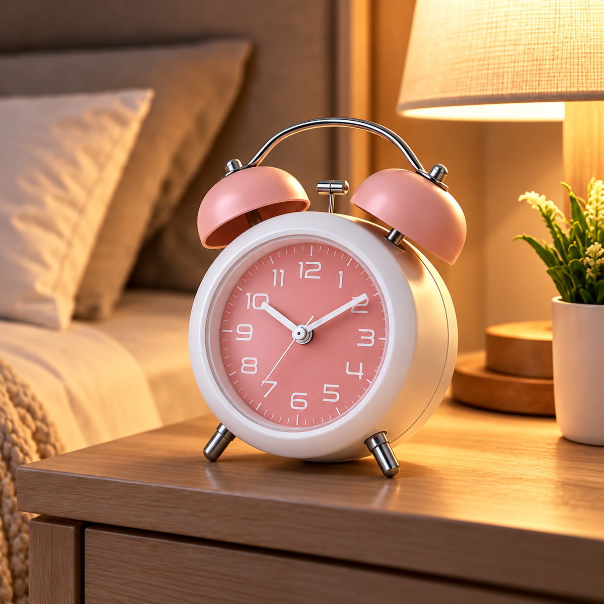 Vintage Twin Bell Metal Alarm Clock