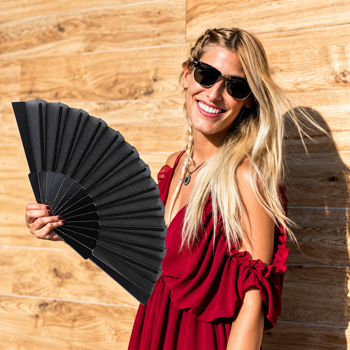 Classic Folding Handheld Fan – Portable Pocket Fan (23cm)
