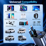 120W Retractable Car Charger with 4-in-1 Charging