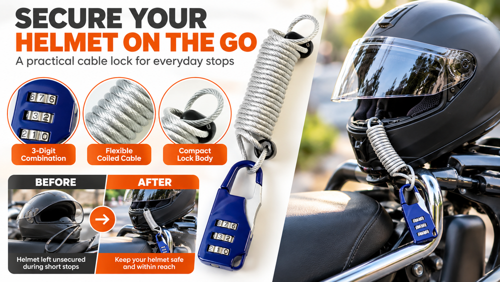Anti-Theft 3-Digit Dial Padlock Features