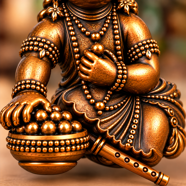 Bal Krishna Makhan Chor Antique Keychain