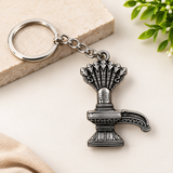 Antique Black Spiritual Shiva Lingam Metal Keychain