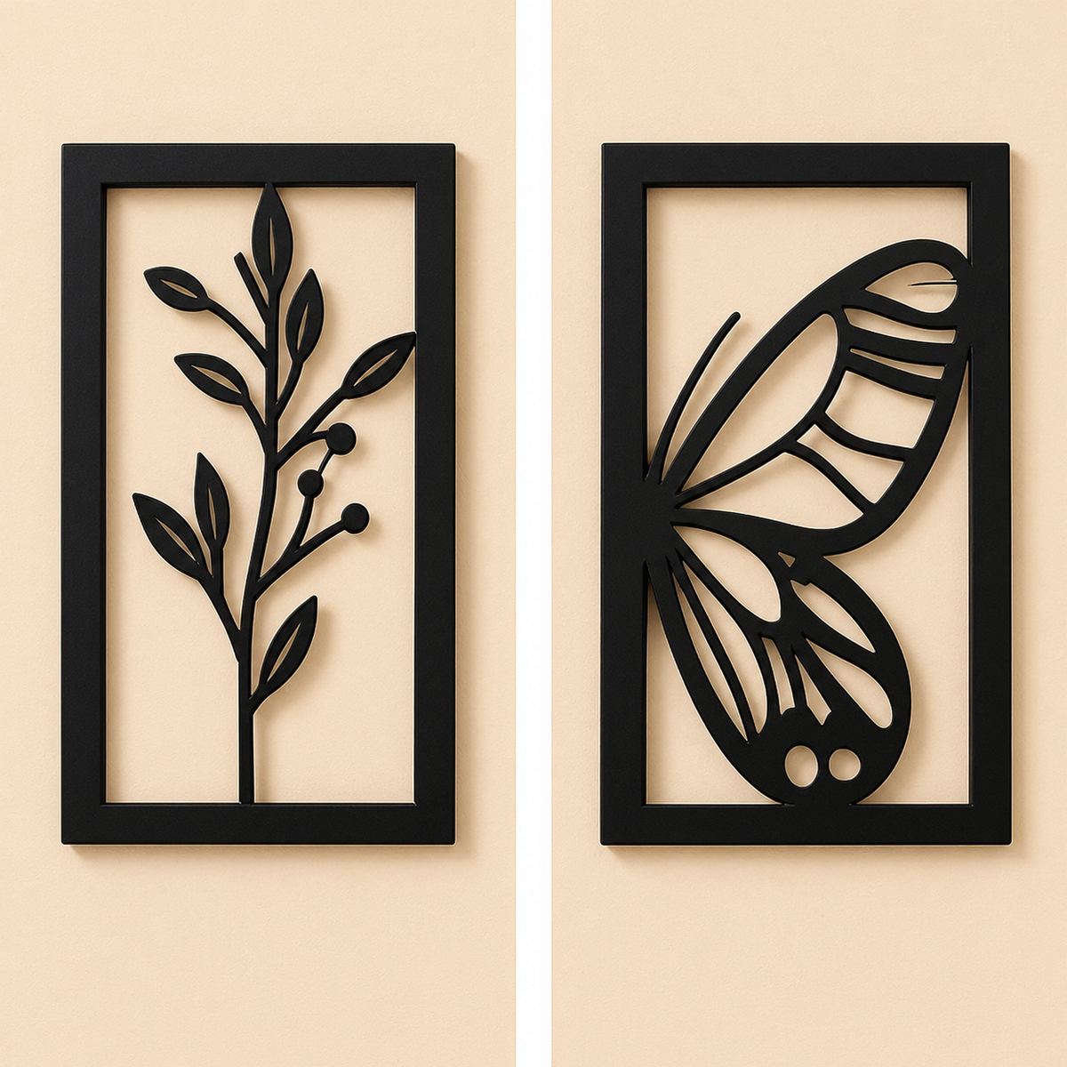 Modern MDF Wall Hanging Art Set (Pack of 6)