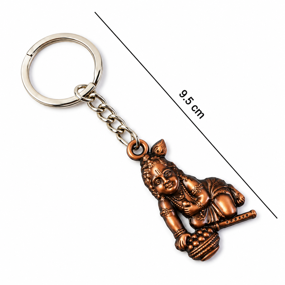 Bal Krishna Makhan Chor Antique Keychain