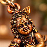Bal Krishna Makhan Chor Antique Keychain