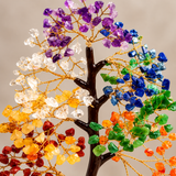 Vastu Gemstone 7-Chakra Crystal Bonsai Tree with LED Light