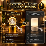 Ganpati Bapa 3D Crystal Ball LED Night Light