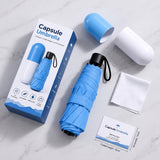 Capsule Shape Mini Folding Umbrella with Storage Case