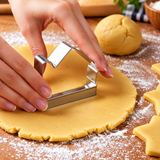 3-Piece Stainless Steel House Cookie Cutter Set for Baking