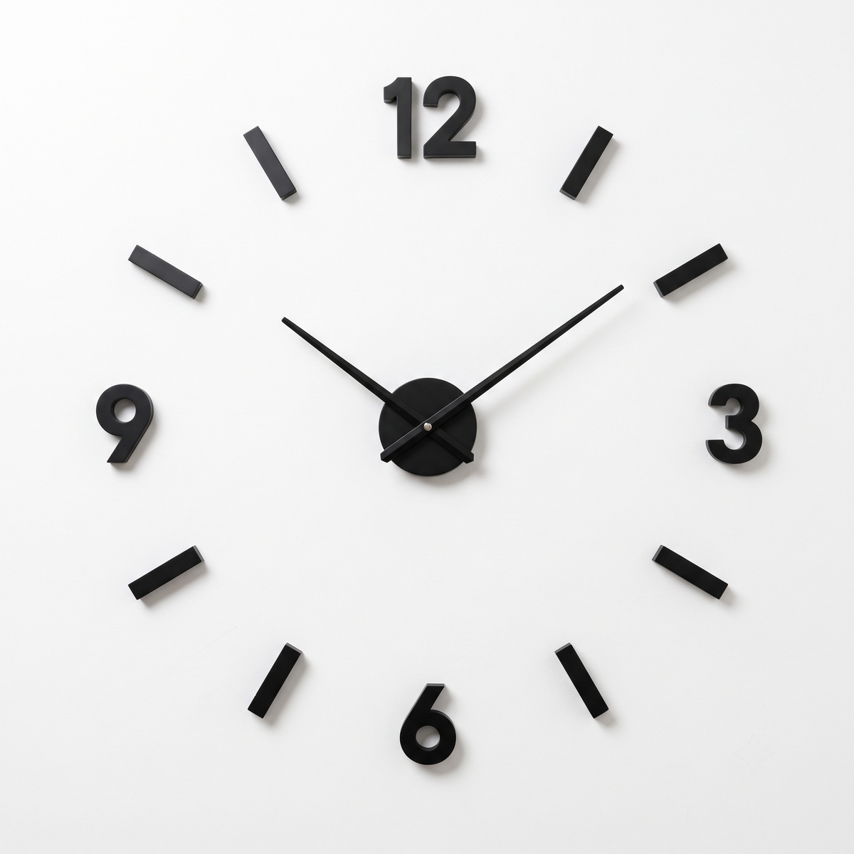 Modern Frameless 3D DIY Black Acrylic 60cm Wall Clock