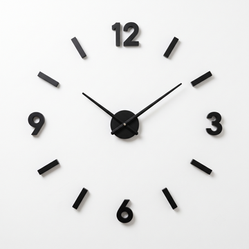Modern Frameless 3D DIY Black Acrylic 60cm Wall Clock