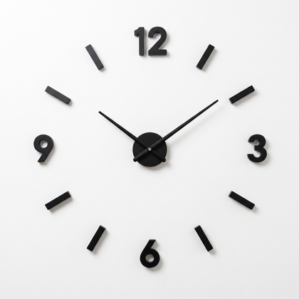 Modern Frameless 3D DIY Black Acrylic 60cm Wall Clock