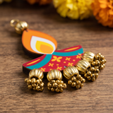 6 Inch Diwali Handcrafted Diya Wall Hanging Set of 5
