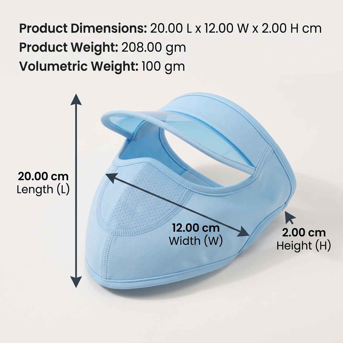 Women's Full Face UV Protection Visor Cap with Breathable Mesh Mask