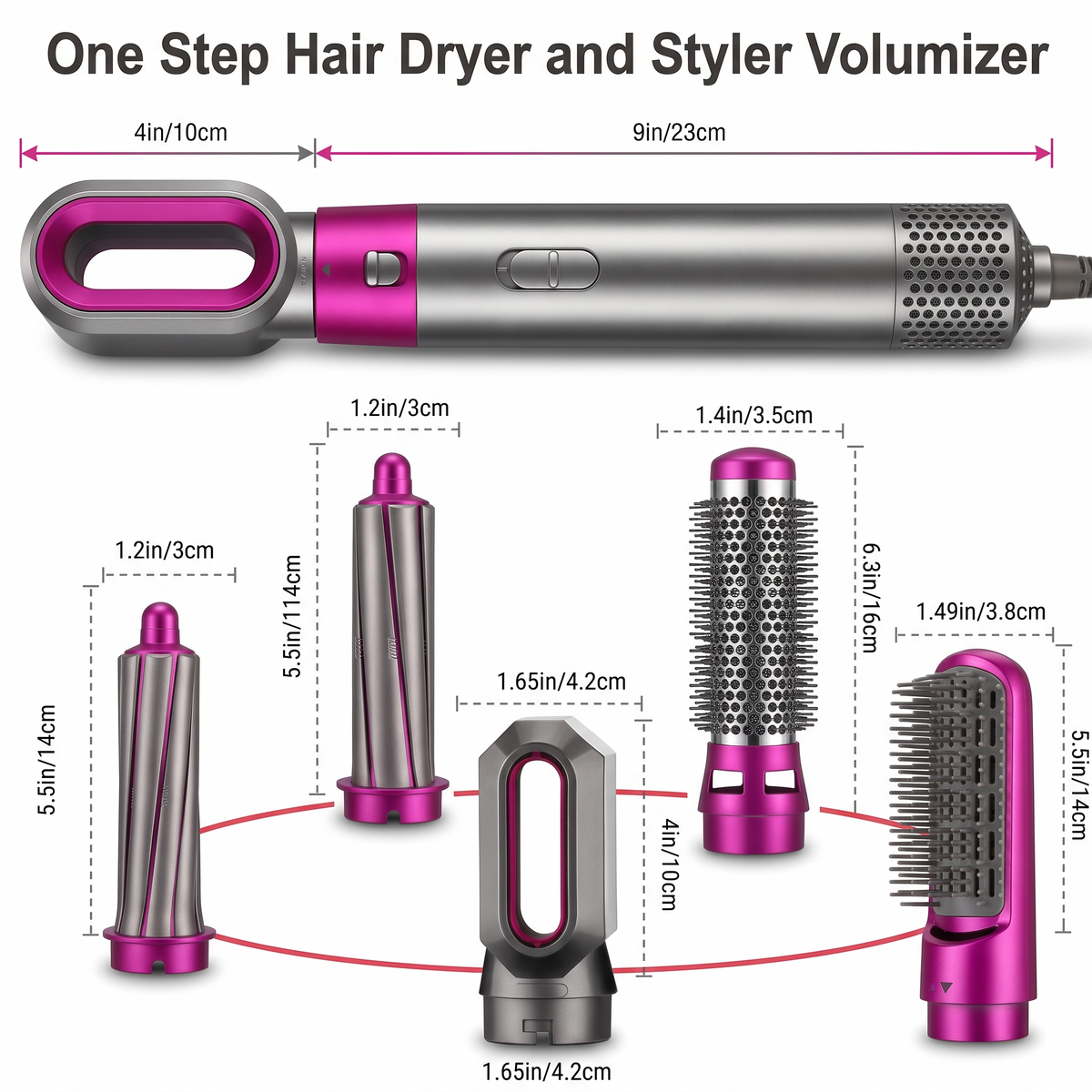 5-in-1 Hair Dryer & Styler – Curl, Straighten, Volumize & Dry