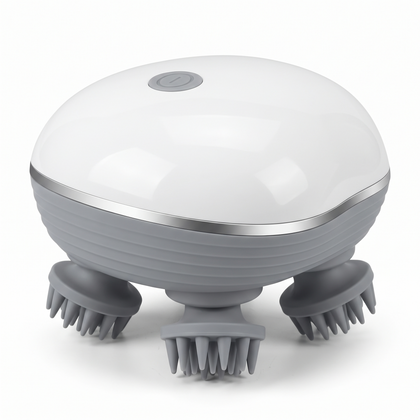 Electric Scalp Massager Brush with 4 Heads & 3 Modes