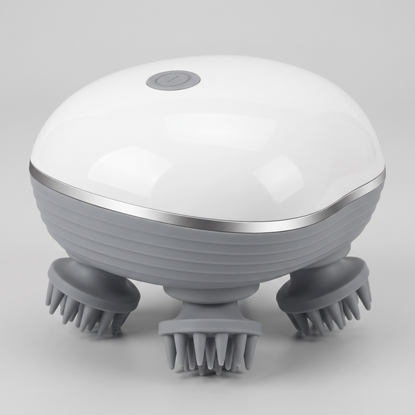 Electric Scalp Massager Brush with 4 Heads & 3 Modes