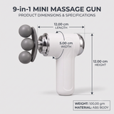 9-in-1 Mini Massage Gun Portable Electric Muscle Massager