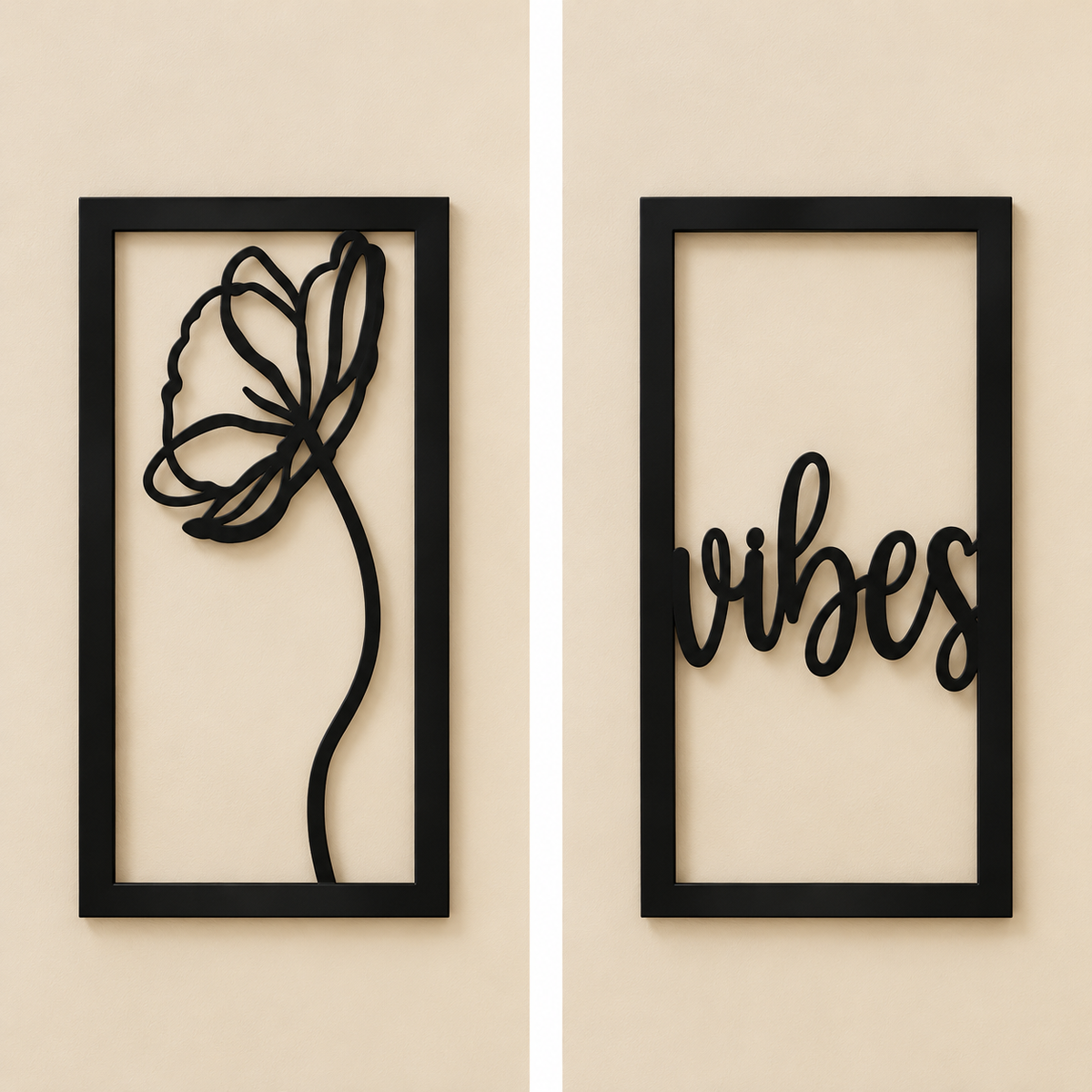 Modern MDF Wall Hanging Art Set (Pack of 6)