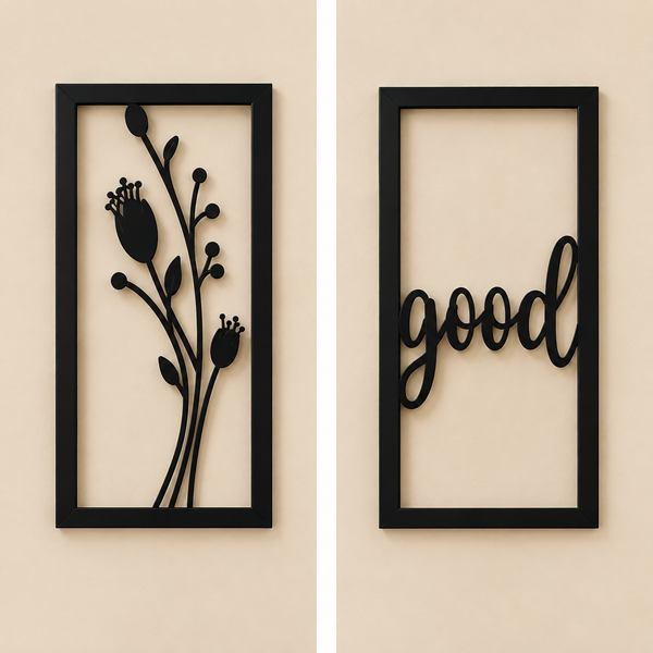 Modern MDF Wall Hanging Art Set (Pack of 6)