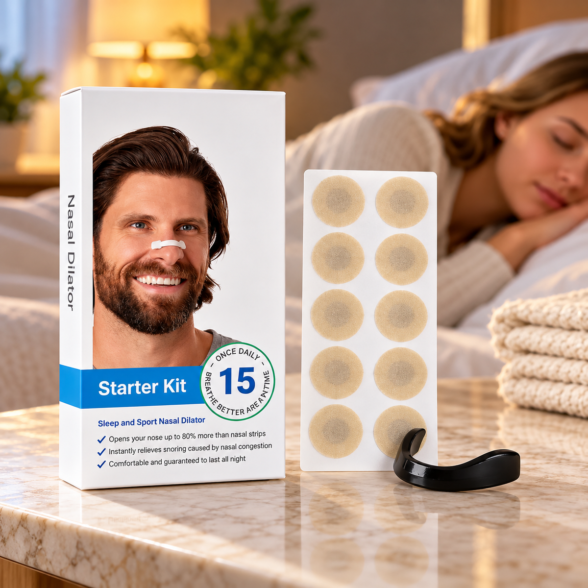 Reusable Snoring Aid Magnetic Nasal Dilator Starter Kit