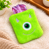 Mini Monster Hot Water Bag with Soft Cover for Pain Relief