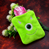 Mini Monster Hot Water Bag with Soft Cover for Pain Relief