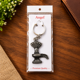 Antique Black Spiritual Shiva Lingam Metal Keychain