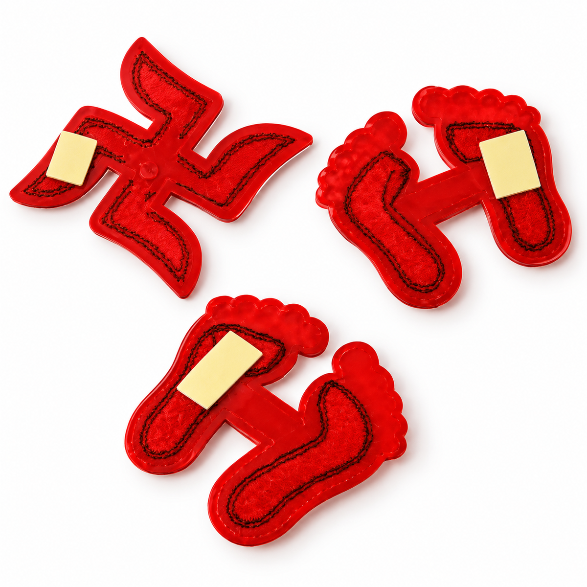 Laxmi Charan & Swastik Gemstone Rangoli Combo (Set of 3)