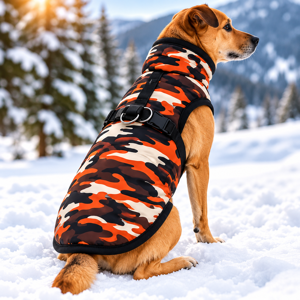 24Inch Waterproof Padded Winter Jacket for Large Dogs