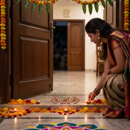 Main Doorway Threshold & Inward Prosperity Blessing