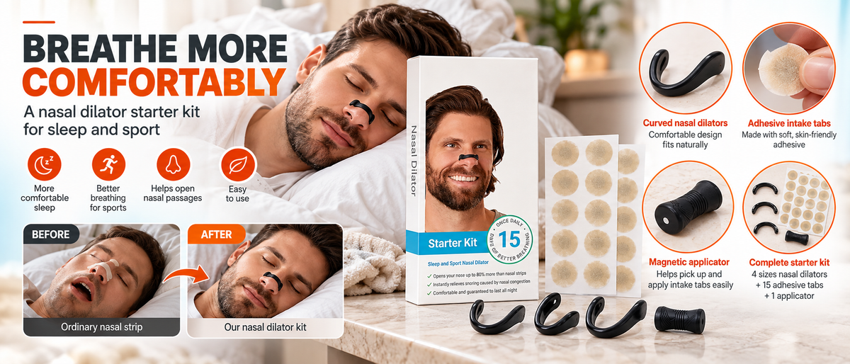 Reusable Snoring Aid Magnetic Nasal Dilator Starter Kit Overview