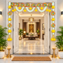 40x36 Inch Pearl & Mirror Work Door Toran