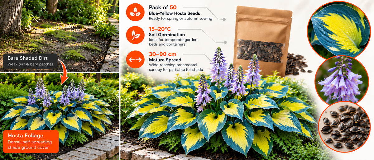 Multicolor Hosta Flower Seeds (50 Pack) Banner 3