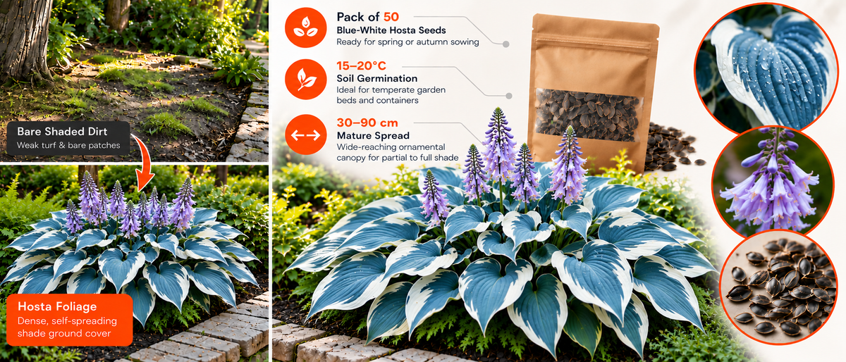 Multicolor Hosta Flower Seeds (50 Pack) Banner 4