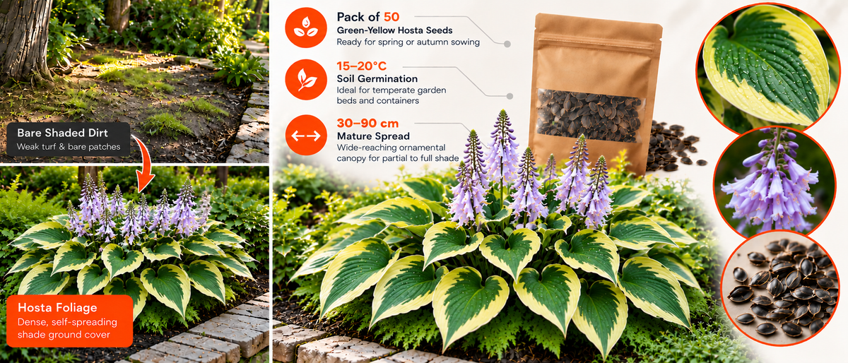 Multicolor Hosta Flower Seeds (50 Pack) Banner 1