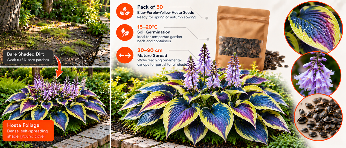 Multicolor Hosta Flower Seeds (50 Pack) Banner 7
