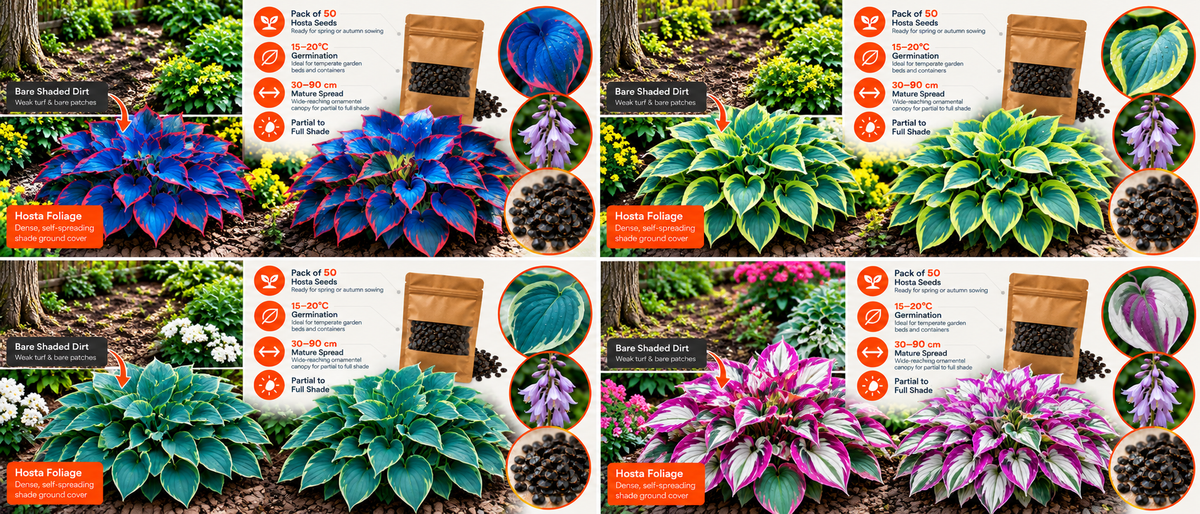 Multicolor Hosta Flower Seeds (50 Pack) Banner 8