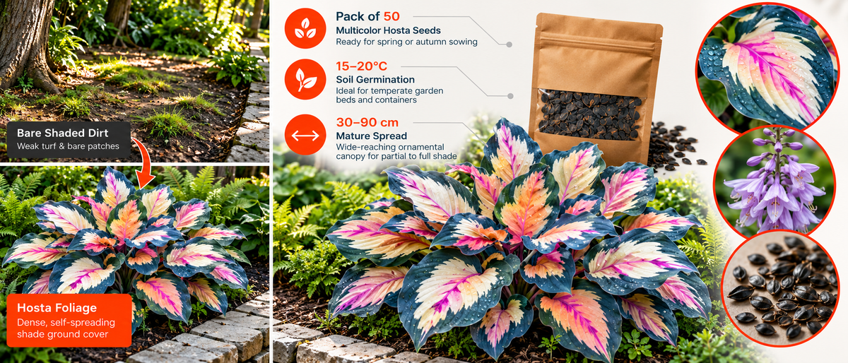Multicolor Hosta Flower Seeds (50 Pack) Banner 9