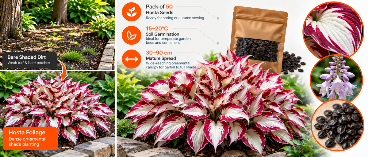 Multicolor Hosta Flower Seeds (50 Pack) Banner 10