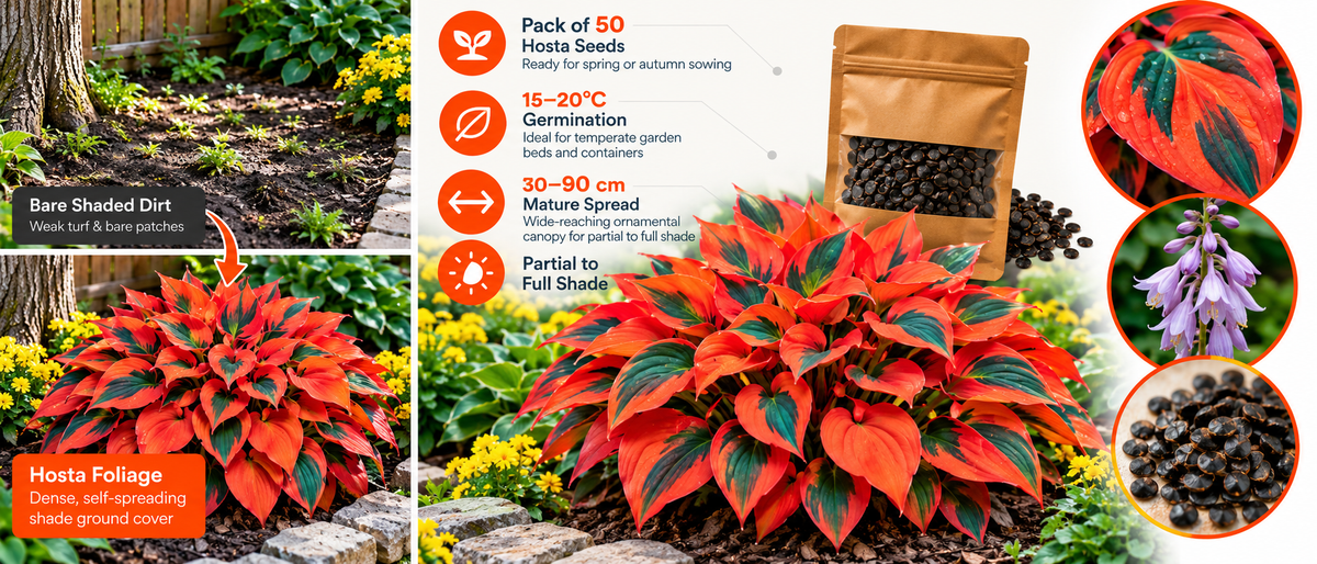 Multicolor Hosta Flower Seeds (50 Pack) Banner 13