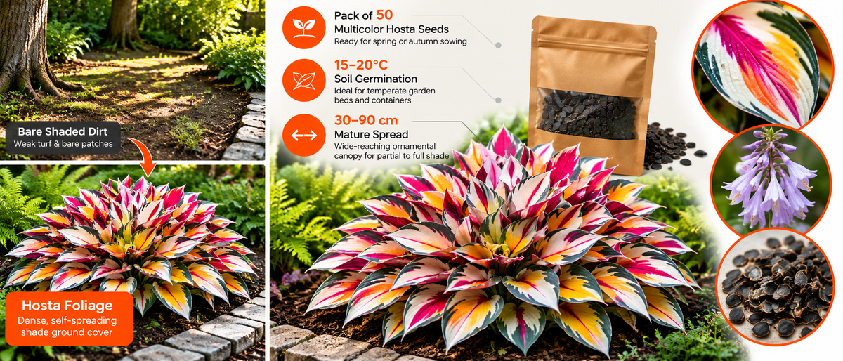 Multicolor Hosta Flower Seeds (50 Pack) Banner 14