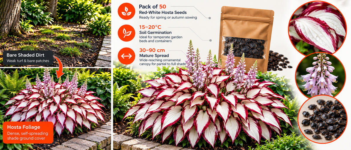 Multicolor Hosta Flower Seeds (50 Pack) Banner 18