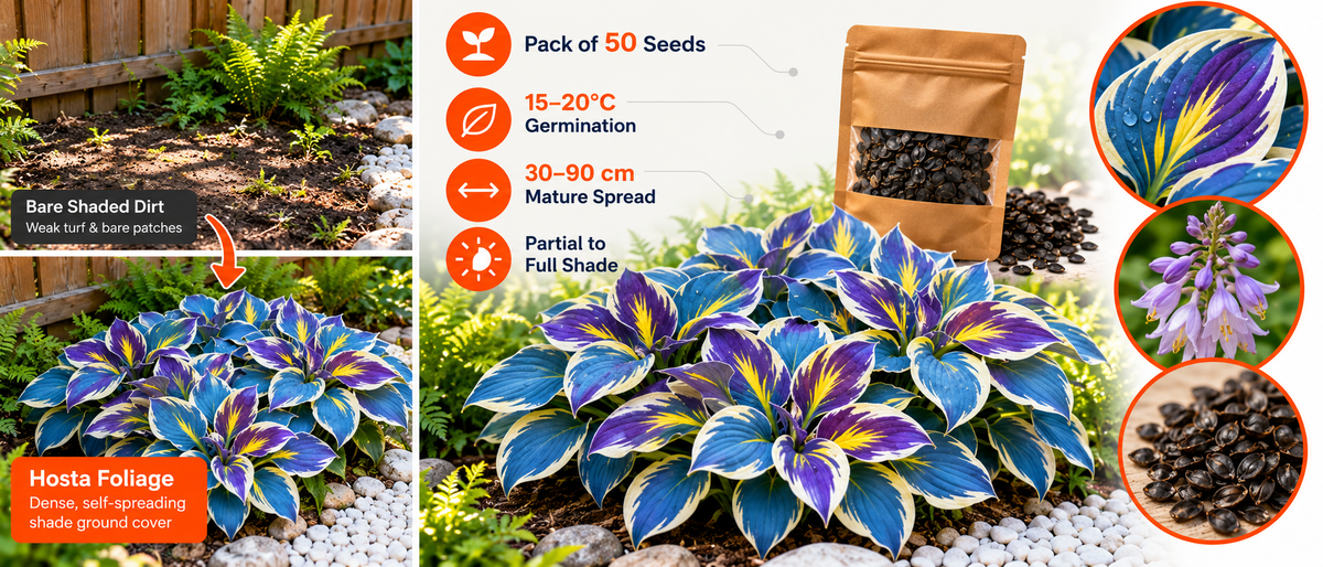 Multicolor Hosta Flower Seeds (50 Pack) Banner 20