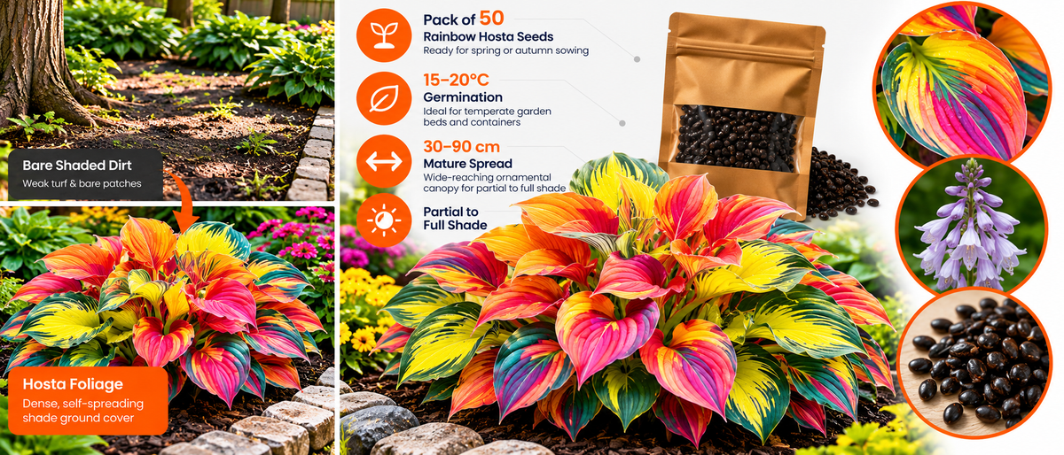 Multicolor Hosta Flower Seeds (50 Pack) Banner 23