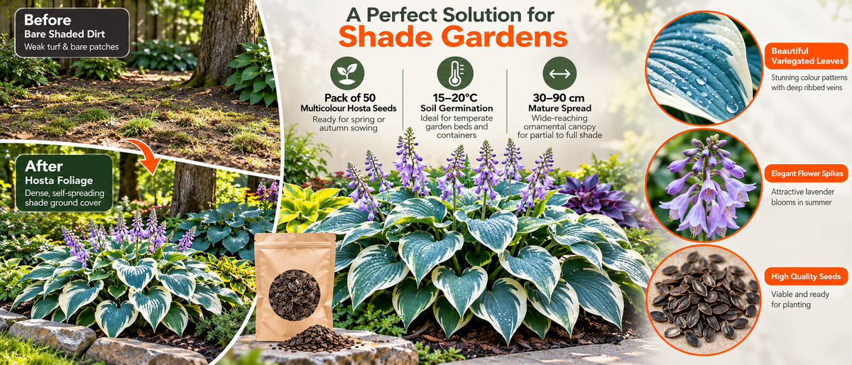 Multicolor Hosta Flower Seeds (50 Pack) Banner 22